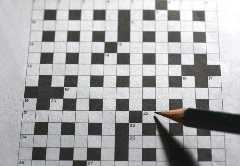 black and white crossword