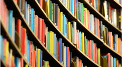 A bookshelf filled with books