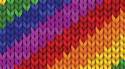 Knitted-Rainbow-Stockinette-Stich