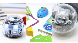 Robot kits from the Library of Things Collection, Ozobot EVO, Code & Go Mouse, and Sphero BOLT